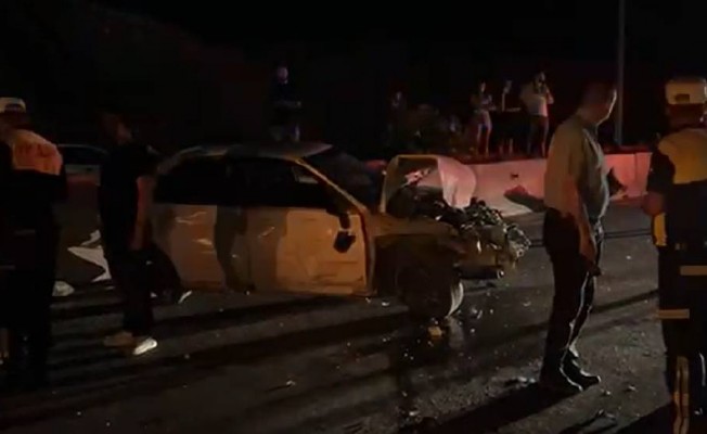 Girne-Lefkoşa ana yolunda trafik kazası.. 2 ölü, 1 yaralı