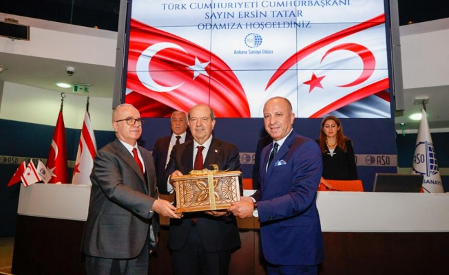 Cumhurbaşkanı Tatar Ankara Sanayi Odası’nı ziyaret etti