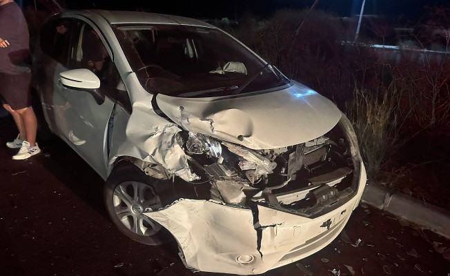Boğazköy-Gönyeli yolunda iki araç çarpıştı, iki kişi yaralandı
